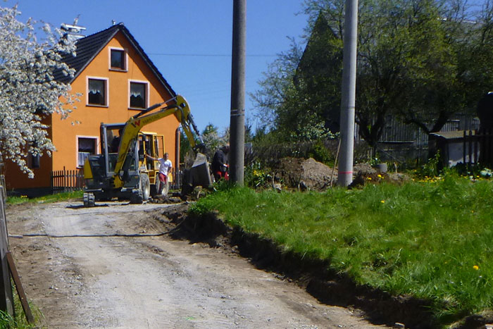 Arbeiten im Bereich der Talstraße am 9. Mai 2023 